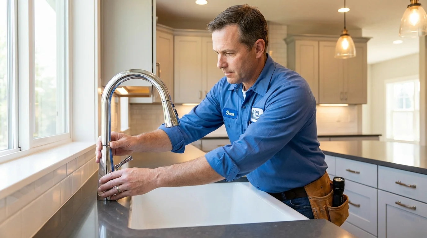 Kitchen faucet installation by Johns Plumbing LLC in Peru